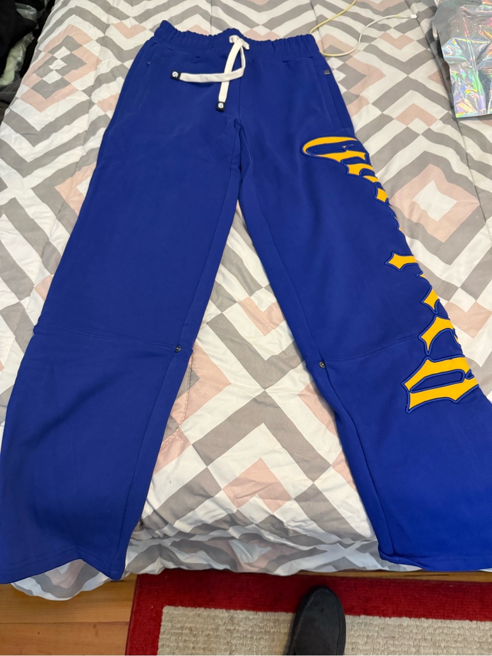 Godspeed Men’s Royal Blue Jogger Pants with Yellow Script